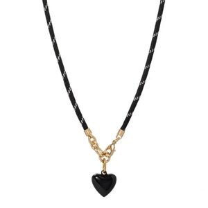 Roxanne Assoulin The Happy Cord Charm Necklace Black & Black firm price